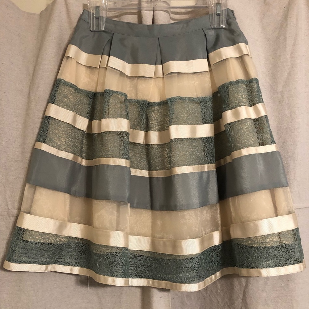 2 for 20 | Altar’d State Blue Textured Striped A-Line Skirt